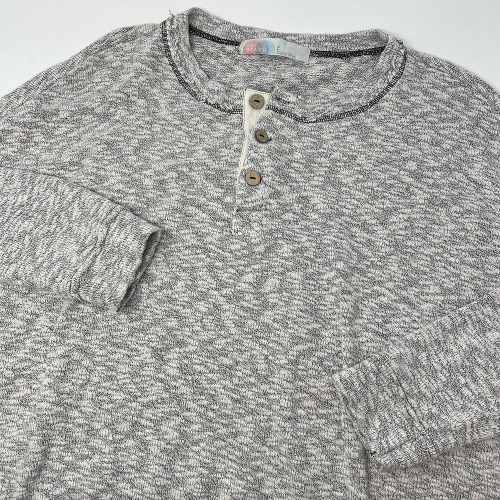 Free People FP Beach Sleep to Dream Pullover Knit Henley Small Oversized Boxy